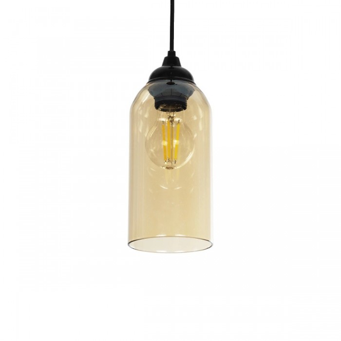 GLOBOSTAR® TUBE 206-0031 Μοντέρνο Κρεμαστό Φωτιστικό Οροφής με Ντουί 1 x E27 AC 220-240V IP20 - Mελί - Μ10 x Π10 x Υ24cm