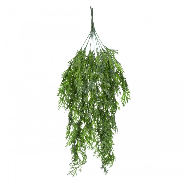 GloboStar® Artificial Garden THUJA HANGING BRANCH 20616 Τεχνητό Κρεμαστό Διακοσμητικό Κρεμαστό κλαδί Τούγιας  Y82cm Σετ 2 τεμαχίων