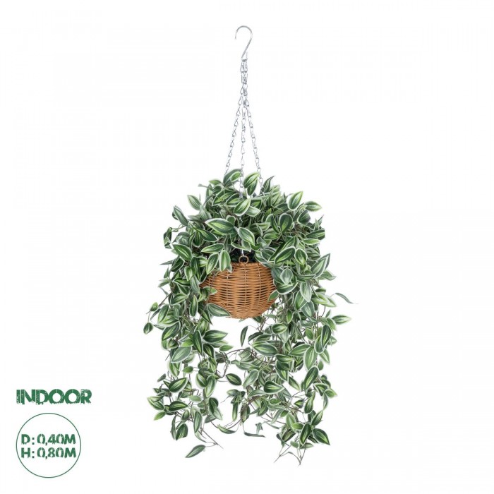 GloboStar® Artificial Garden GOLDEN BELL WILLOW HANGING PLANT 20627 Τεχνητό Κρεμαστό Διακοσμητικό Φυτό Ιτίας  Y50cm