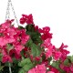 GloboStar® Artificial Garden RHODODENDRON HANGING PLANT 20634 Τεχνητό Κρεμαστό Διακοσμητικό Φυτό Τριανταφυλλιάς Y60cm