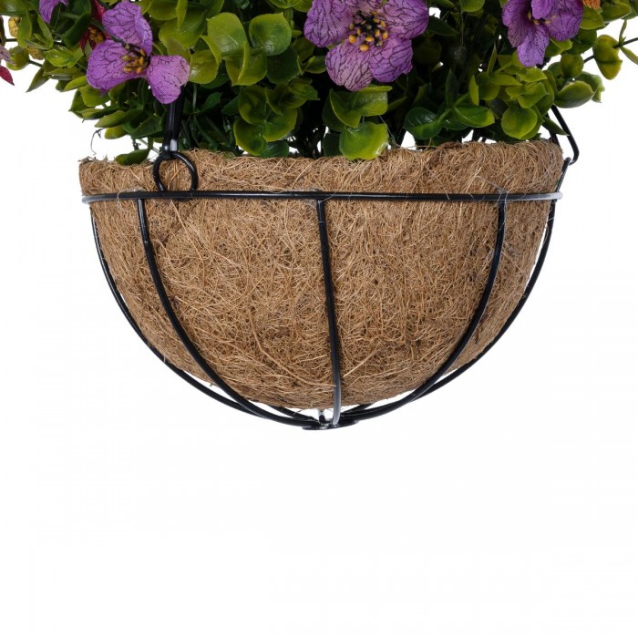 GloboStar® Artificial Garden GERBERA HANGING PLANT 20635 Τεχνητό Κρεμαστό Διακοσμητικό Φυτό Ζέρμπερας Y55cm