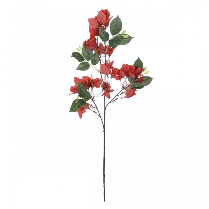 GloboStar® Artificial Garden BOUGAUVILLEA BRANCH 20645 Τεχνητό Διακοσμητικό Κλαδί Μπουκανβίλιας Κόκκινο Κεραμιδί Y80cm