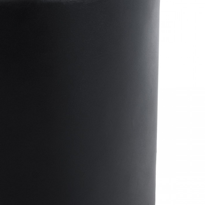 GloboStar® Artificial Garden PUEBLA 20698 Διακοσμητικό Πολυεστερικό Τσιμεντένιο Κασπώ Γλάστρα - Flower Pot Μαύρο Φ41 x Υ46cm