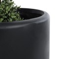 GloboStar® Artificial Garden PUEBLA 20699 Διακοσμητικό Πολυεστερικό Τσιμεντένιο Κασπώ Γλάστρα - Flower Pot Μαύρο Φ51 x Υ56cm