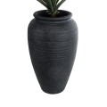 GloboStar® Artificial Garden OLYMPIA 20718 Επιδαπέδιο Πολυεστερικό Τσιμεντένιο Κασπώ Γλάστρα - Flower Pot Μαύρο Φ55 x Υ90cm GloboStar® Artificial Garden OLYMPIA 20718 Επιδαπέδιο Πολυεστερικό Τσιμεντένιο Κασπώ Γλάστρα - Flower Pot Μαύρο Φ55 x Υ90cm