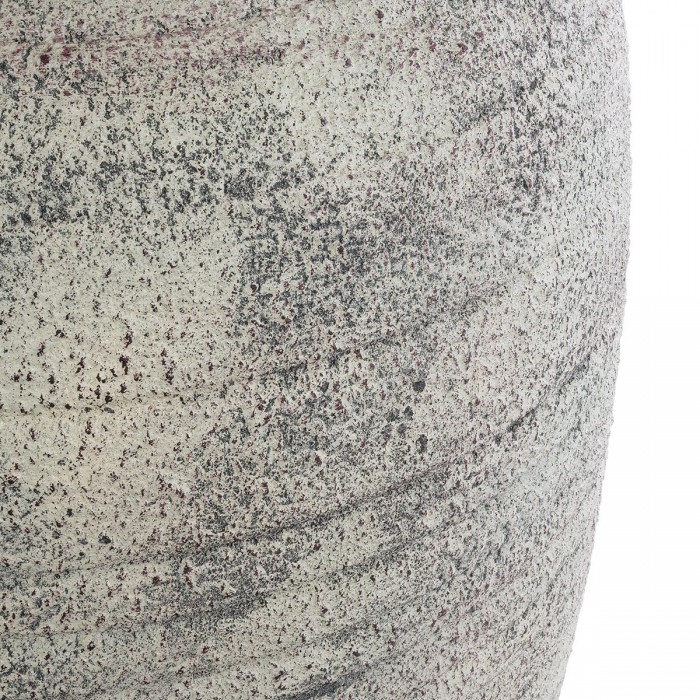 GloboStar® Artificial Garden IRISH 20721 Επιδαπέδιο Πολυεστερικό Τσιμεντένιο Κασπώ Γλάστρα - Flower Pot Λευκό με Μπεζ Φ55 x Υ90cm