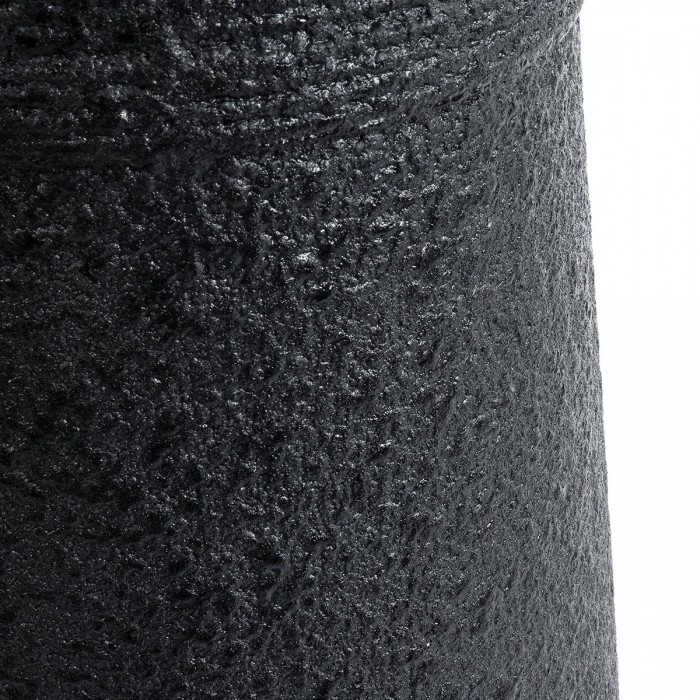 GloboStar® Artificial Garden JAKLIN 20723 Επιδαπέδιο Πολυεστερικό Τσιμεντένιο Κασπώ Γλάστρα - Flower Pot Μαύρο Φ34 x Υ62cm