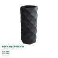 GloboStar® Artificial Garden GENOVA 20724 Επιδαπέδιο Πολυεστερικό Τσιμεντένιο Κασπώ Γλάστρα - Flower Pot Μαύρο Φ40 x Υ90cm GloboStar® Artificial Garden GENOVA 20724 Επιδαπέδιο Πολυεστερικό Τσιμεντένιο Κασπώ Γλάστρα - Flower Pot Μαύρο Φ40 x Υ90cm