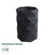 GloboStar® Artificial Garden GENOVA 20725 Επιδαπέδιο Πολυεστερικό Τσιμεντένιο Κασπώ Γλάστρα - Flower Pot Μαύρο Φ40 x Υ90cm
