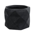 GloboStar® Artificial Garden GENOVA 20726 Επιδαπέδιο Πολυεστερικό Τσιμεντένιο Κασπώ Γλάστρα - Flower Pot Μαύρο Φ40 x Υ30cm GloboStar® Artificial Garden GENOVA 20726 Επιδαπέδιο Πολυεστερικό Τσιμεντένιο Κασπώ Γλάστρα - Flower Pot Μαύρο Φ40 x Υ30cm