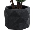 GloboStar® Artificial Garden GENOVA 20726 Επιδαπέδιο Πολυεστερικό Τσιμεντένιο Κασπώ Γλάστρα - Flower Pot Μαύρο Φ40 x Υ30cm GloboStar® Artificial Garden GENOVA 20726 Επιδαπέδιο Πολυεστερικό Τσιμεντένιο Κασπώ Γλάστρα - Flower Pot Μαύρο Φ40 x Υ30cm