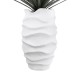 GloboStar® Artificial Garden PORTOFINO 20730 Επιδαπέδιο Πολυεστερικό Τσιμεντένιο Κασπώ Γλάστρα - Flower Pot Λευκό Φ50 x Υ80cm