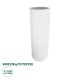 GloboStar® Artificial Garden MARSALA 20735 Επιδαπέδιο Πολυεστερικό Τσιμεντένιο Κασπώ Γλάστρα - Flower Pot Λευκό Φ41 x Υ120cm