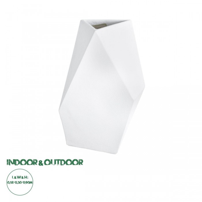 GloboStar® Artificial Garden ALBEROBELLO 20738 Επιδαπέδιο Πολυεστερικό Τσιμεντένιο Κασπώ Γλάστρα - Flower Pot Λευκό Μ58 x Π30 x Υ90cm GloboStar® Artificial Garden ALBEROBELLO 20738 Επιδαπέδιο Πολυεστερικό Τσιμεντένιο Κασπώ Γλάστρα - Flower Pot Λευκό Μ58 x Π30 x Υ90cm