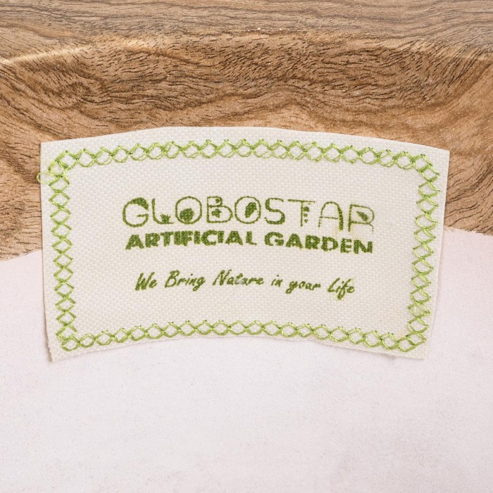 GloboStar® Artificial Garden BELLAGIO 20744 Επιδαπέδιο Πολυεστερικό Τσιμεντένιο Κασπώ Γλάστρα - Flower Pot Μαύρο με Καφέ Φ39 x Υ52cm