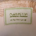 GloboStar® Artificial Garden BELLANO 20748 Επιδαπέδιο Πολυεστερικό Τσιμεντένιο Κασπώ Γλάστρα - Flower Pot Μαύρο με Καφέ Φ36 x Υ90cm