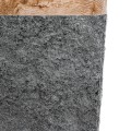 GloboStar® Artificial Garden TOSCANE 20749 Επιδαπέδιο Πολυεστερικό Τσιμεντένιο Κασπώ Γλάστρα - Flower Pot Γκρι με Καφέ Μ110 x Π30 x Υ61cm