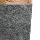 GloboStar® Artificial Garden TOSCANE 20749 Επιδαπέδιο Πολυεστερικό Τσιμεντένιο Κασπώ Γλάστρα - Flower Pot Γκρι με Καφέ Μ110 x Π30 x Υ61cm