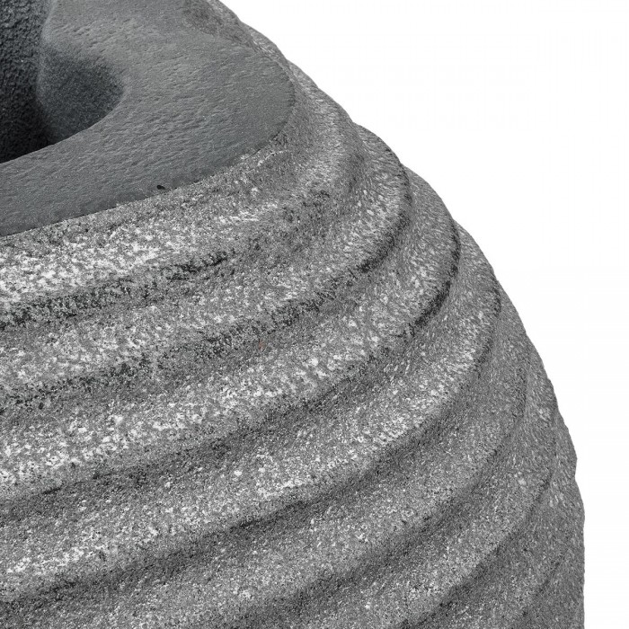 GloboStar® Artificial Garden FLORENCE 20750 Επιδαπέδιο Πολυεστερικό Τσιμεντένιο Κασπώ Γλάστρα - Flower Pot Γκρι Μ108 x Π72 x Υ40cm