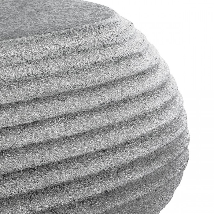 GloboStar® Artificial Garden FLORENCE 20750 Επιδαπέδιο Πολυεστερικό Τσιμεντένιο Κασπώ Γλάστρα - Flower Pot Γκρι Μ108 x Π72 x Υ40cm