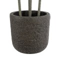 GloboStar® Artificial Garden LUCCA 20755 Επιδαπέδιο Πολυεστερικό Τσιμεντένιο Κασπώ Γλάστρα - Flower Pot Καφέ Φ25 x Υ23cm