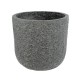 GloboStar® Artificial Garden ERICE 20758 Επιδαπέδιο Πολυεστερικό Τσιμεντένιο Κασπώ Γλάστρα - Flower Pot Γκρι Φ31 x Υ28cm