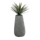 GloboStar® Artificial Garden RONDA 20760 Επιδαπέδιο Πολυεστερικό Τσιμεντένιο Κασπώ Γλάστρα - Flower Pot Γκρι Μ54 x Π48 x Υ104cm