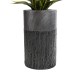 GloboStar® Artificial Garden PISA 20761 Επιδαπέδιο Πολυεστερικό Τσιμεντένιο Κασπώ Γλάστρα - Flower Pot Γκρι Ανθρακί Φ36 x Υ60cm