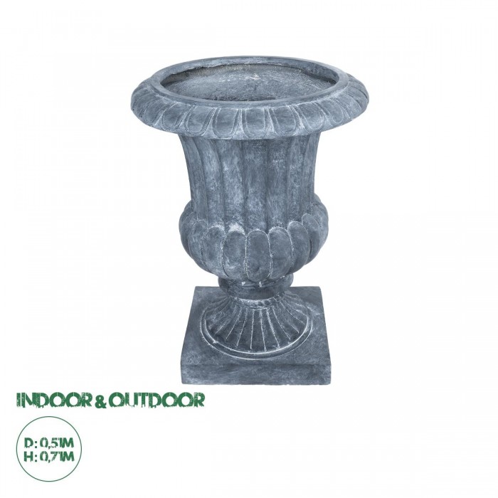 GloboStar® Artificial Garden ALCAZAR 20777 Επιδαπέδιο Πολυεστερικό Τσιμεντένιο Κασπώ Γλάστρα - Flower Pot Γκρι Φ51 x Υ71cm GloboStar® Artificial Garden ALCAZAR 20777 Επιδαπέδιο Πολυεστερικό Τσιμεντένιο Κασπώ Γλάστρα - Flower Pot Γκρι Φ51 x Υ71cm