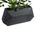 GloboStar® Artificial Garden GREENWICH 20785 Επιδαπέδιο Πολυεστερικό Τσιμεντένιο Κασπώ Γλάστρα - Flower Pot Μαύρο Μ40 x Π16 x Υ21cm GloboStar® Artificial Garden GREENWICH 20785 Επιδαπέδιο Πολυεστερικό Τσιμεντένιο Κασπώ Γλάστρα - Flower Pot Μαύρο Μ40 x Π16 x Υ21cm