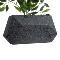 GloboStar® Artificial Garden GREENWICH 20785 Επιδαπέδιο Πολυεστερικό Τσιμεντένιο Κασπώ Γλάστρα - Flower Pot Μαύρο Μ40 x Π16 x Υ21cm GloboStar® Artificial Garden GREENWICH 20785 Επιδαπέδιο Πολυεστερικό Τσιμεντένιο Κασπώ Γλάστρα - Flower Pot Μαύρο Μ40 x Π16 x Υ21cm
