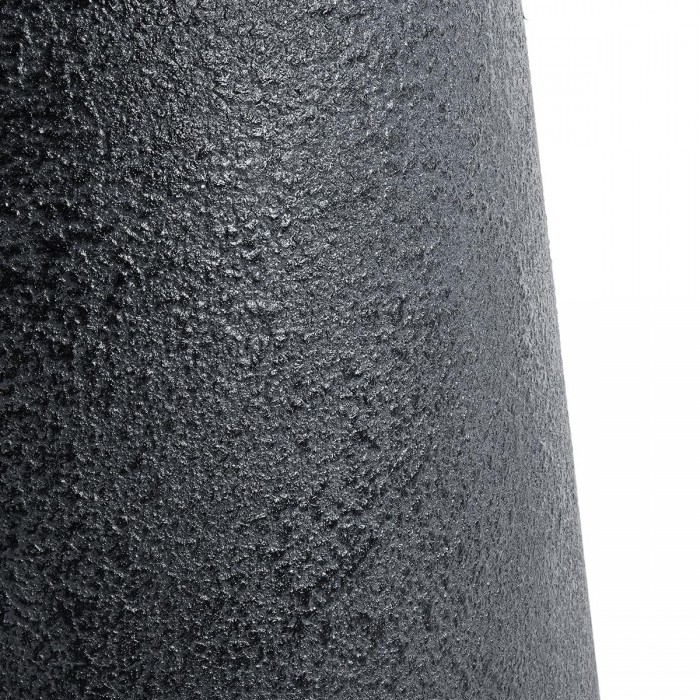 GloboStar® Artificial Garden SOHO 20790 Επιδαπέδιο Πολυεστερικό Τσιμεντένιο Κασπώ Γλάστρα - Flower Pot Μαύρο Φ60 x Υ90cm