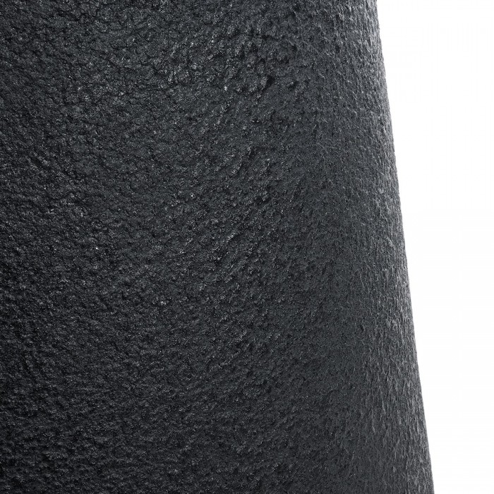 GloboStar® Artificial Garden SOHO 20791 Επιδαπέδιο Πολυεστερικό Τσιμεντένιο Κασπώ Γλάστρα - Flower Pot Μαύρο Φ65 x Υ60cm