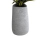 GloboStar® Artificial Garden OXFORD 20795 Επιδαπέδιο Πολυεστερικό Τσιμεντένιο Κασπώ Γλάστρα - Flower Pot Γκρι Μ45 x Π49 x Υ90cm