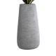GloboStar® Artificial Garden OXFORD 20795 Επιδαπέδιο Πολυεστερικό Τσιμεντένιο Κασπώ Γλάστρα - Flower Pot Γκρι Μ45 x Π49 x Υ90cm