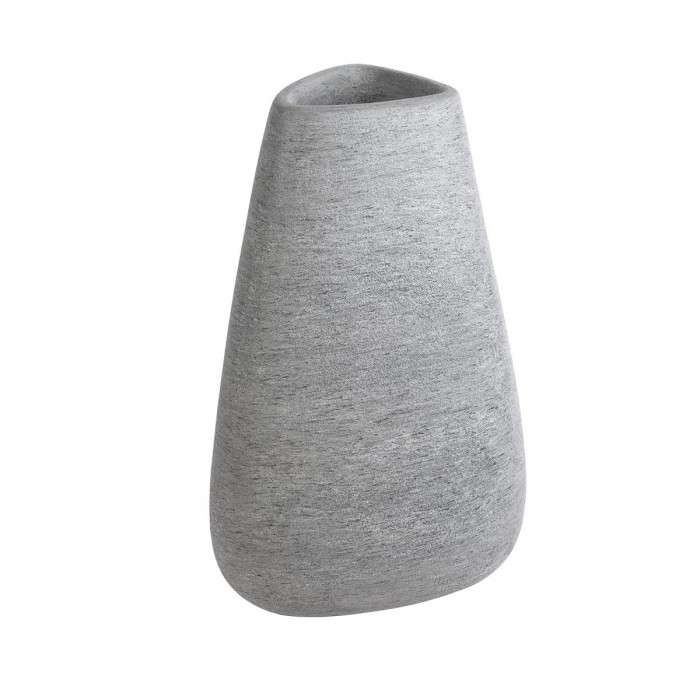 GloboStar® Artificial Garden OXFORD 20796 Επιδαπέδιο Πολυεστερικό Τσιμεντένιο Κασπώ Γλάστρα - Flower Pot Γκρι Μ45 x Π40 x Υ72cm