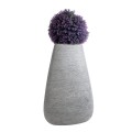 GloboStar® Artificial Garden OXFORD 20796 Επιδαπέδιο Πολυεστερικό Τσιμεντένιο Κασπώ Γλάστρα - Flower Pot Γκρι Μ45 x Π40 x Υ72cm