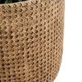 GloboStar® Artificial Garden GIUSEPPE 20800 Διακοσμητικό Πολυεστερικό Τσιμεντένιο Κασπώ Γλάστρα - Flower Pot Καφέ Φ35 x Υ33cm