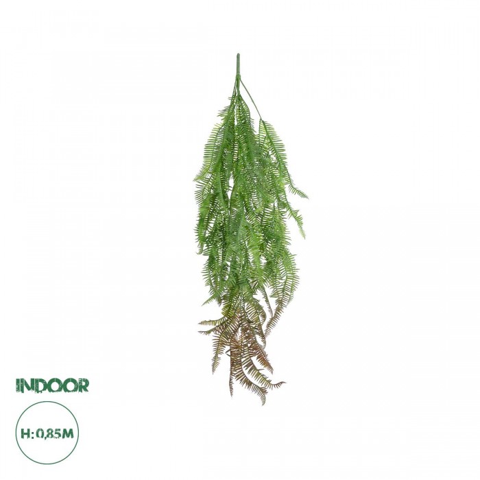 GloboStar® Artificial Garden HANGING FERN BRANCH 20834 Τεχνητό Διακοσμητικό Κρεμαστό κλαδί Φτέρης Μ30 x Π8 x Υ87cm