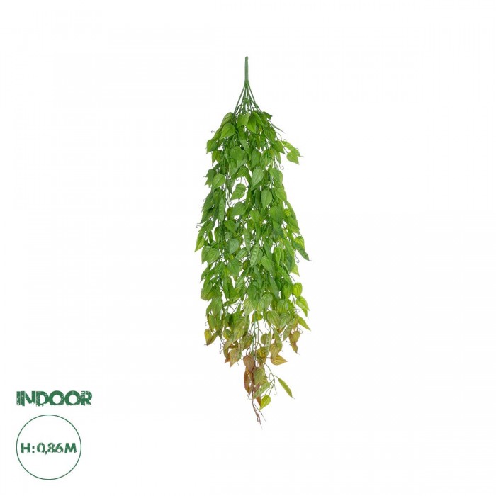 GloboStar® Artificial Garden HANGING LIMA BEAN 20846 Τεχνητό Διακοσμητικό Κρεμαστό Φυτό Φασόλι Λίμα Μ29 x Π10 x Υ86cm