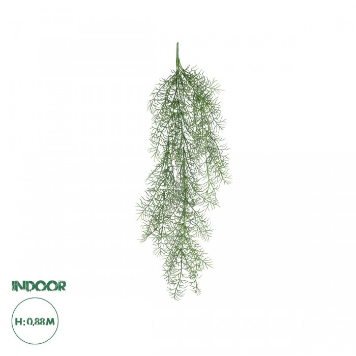 GloboStar® Artificial Garden HANGING FOENICULUM 20849 Τεχνητό Διακοσμητικό Κρεμαστό Φυτό Φοινίκουλο Μ30 x Π12 x Υ88cm