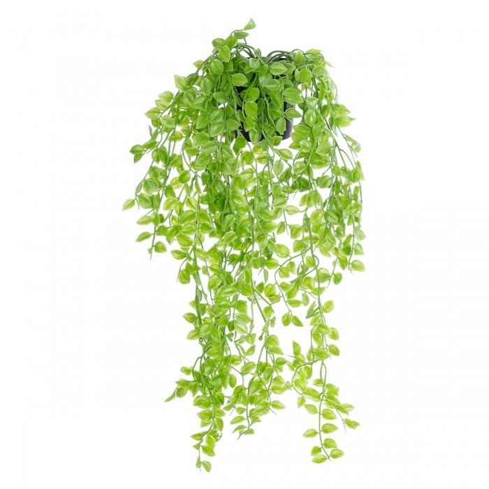 GloboStar® Artificial Garden HANGING PEACH LEAF 20880 - Τεχνητό Κρεμαστό Διακοσμητικό Φυτό Φύλλο Ροδακινιάς  Φ20 x Y50cm