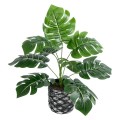 GloboStar® Artificial Garden MONSTERA 20893 Τεχνητό Διακοσμητικό Φυτό Μονστέρα Φ40 x Υ33cm