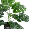 GloboStar® Artificial Garden MONSTERA 20893 Τεχνητό Διακοσμητικό Φυτό Μονστέρα Φ40 x Υ33cm