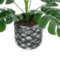GloboStar® Artificial Garden MONSTERA 20893 Τεχνητό Διακοσμητικό Φυτό Μονστέρα Φ40 x Υ33cm