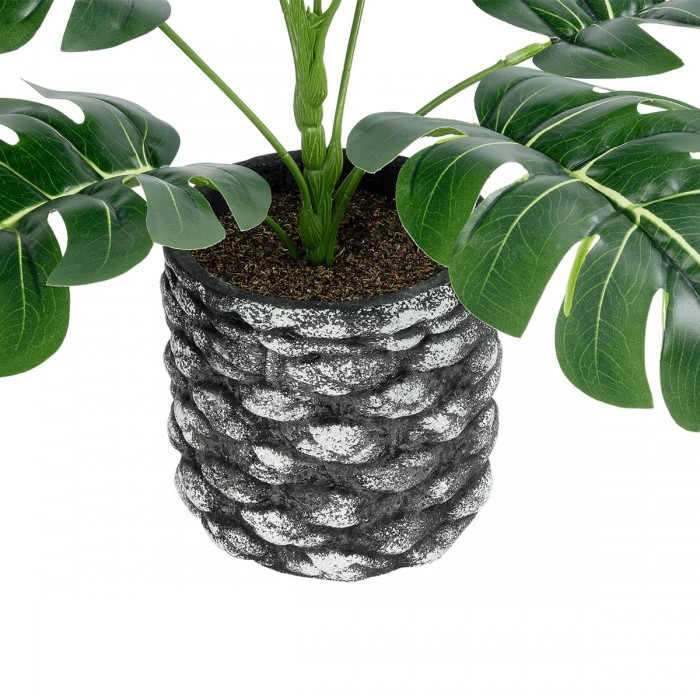 GloboStar® Artificial Garden MONSTERA 20893 Τεχνητό Διακοσμητικό Φυτό Μονστέρα Φ40 x Υ33cm
