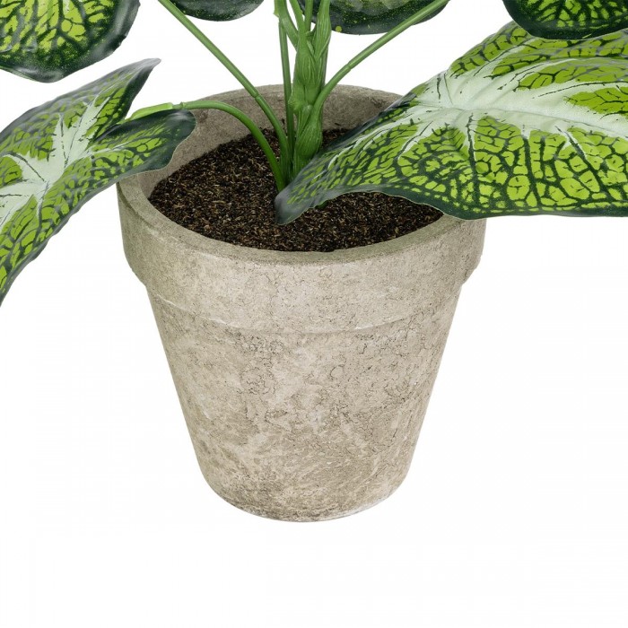 GloboStar® Artificial Garden CALADIUM POTTED PLANT 20894 Διακοσμητικό Φυτό Καλάντιουμ Φ40 x Υ33cm