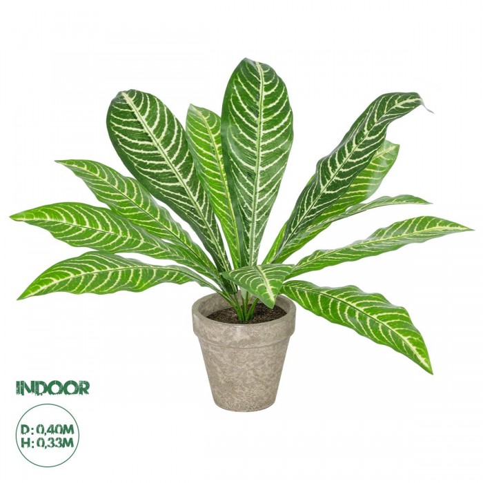 GloboStar® Artificial Garden ZEBRA POTTED PLANT 20906 Διακοσμητικό Φυτό Ζέμπρα Φ40 x Υ33cm GloboStar® Artificial Garden ZEBRA POTTED PLANT 20906 Διακοσμητικό Φυτό Ζέμπρα Φ40 x Υ33cm