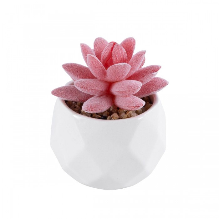 GloboStar® Artificial Garden SUCCULENT SEDEVERIA 20981 Διακοσμητικό Φυτό Παχύφυτο Σεντεβέρια Υ8cm