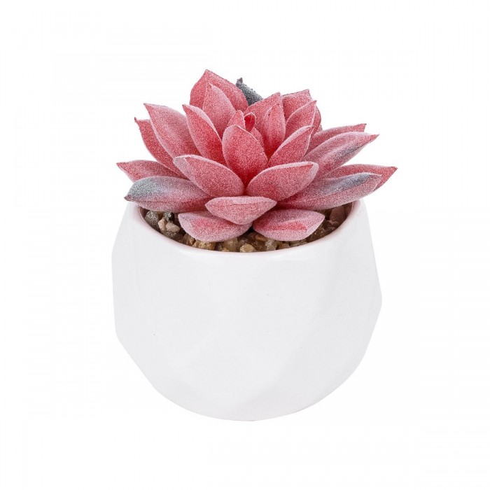 GloboStar® Artificial Garden SUCCULENT SEDEVERIA POTTED PLANT 20989 Διακοσμητικό Φυτό Σεδεβέρια Φ6,5 x Υ8cm